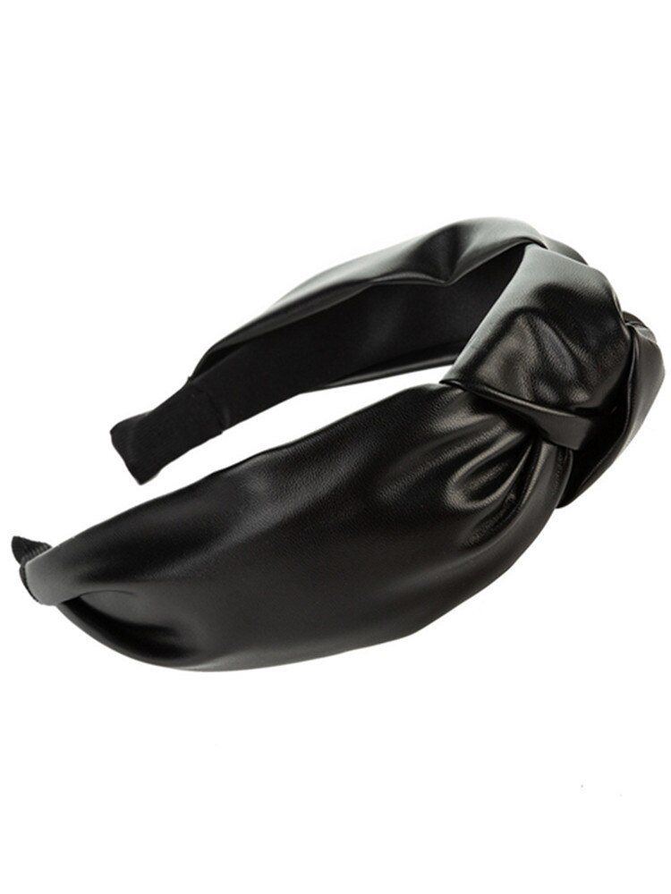 Black Knot PU Leather Headband - Stylish and Durable Hair Accessory - Dilly's Collections - Hair Beauty and Lifestyle Products