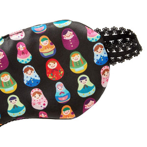 Eye Mask - Satin - Babushka Print - Dilly's Collections -  Hair Beauty and Lifestyle Products Australia
