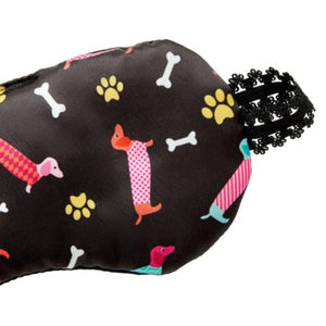 Eye Mask - Satin - Dogs | Daschunds - Dilly's Collections - Hair Beauty and Lifestyle Products Australia