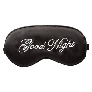 Eye Mask - Satin - Goodnight - Black - Dilly's Collections -  Hair Beauty and Lifestyle Products Australia