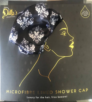 Shower Cap - Microfibre Lined - Extra Large - Damask Print - Dilly's Collections -  Hair Beauty and Lifestyle Products Australia