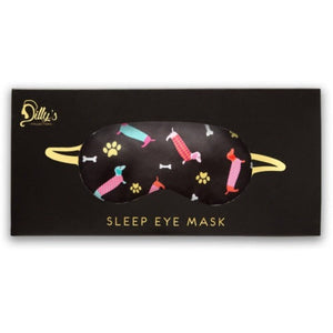 Eye Mask - Satin - Dogs | Daschunds - Dilly's Collections - Hair Beauty and Lifestyle Products Australia