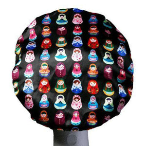 Babushka Print Shower Cap - Small to Medium - Microfibre Lined - Dilly's Collections - Hair Beauty and Lifestyle Products Australia