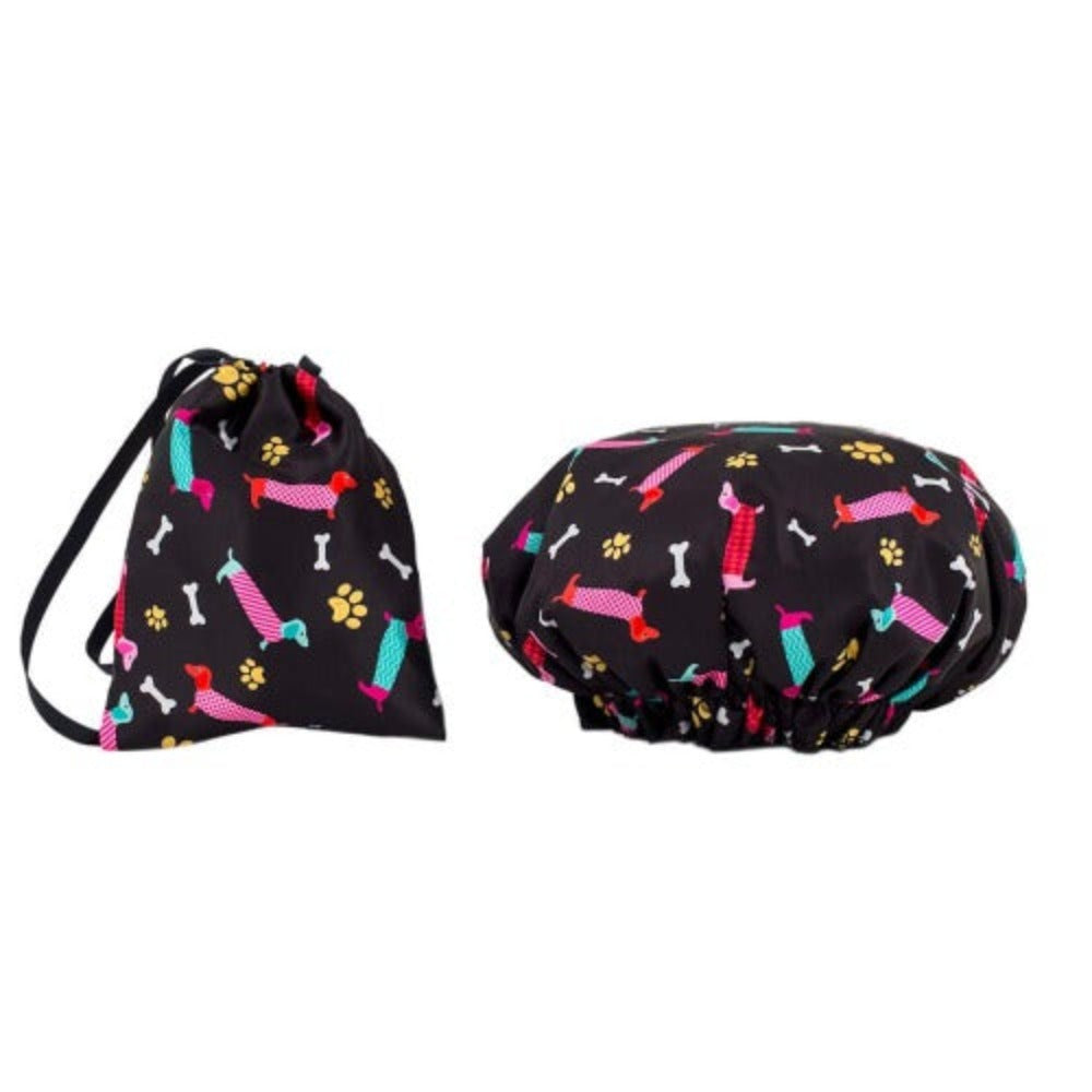 Every Day Shower Cap & Drawstring Bag  - Babushka Print - Dilly's Collections - Hair Beauty and Lifestyle Products Australia