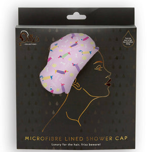 Pink Dogs Shower Cap - Microfibre Lined - Dilly's Collections - Hair Beauty and Lifestyle Products Australia