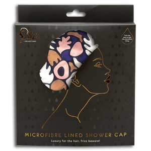 Shower Cap - Microfibre Lined - Abstract Print - Standard Size - Dilly's Collections - Hair Beauty and Lifestyle Products Australia