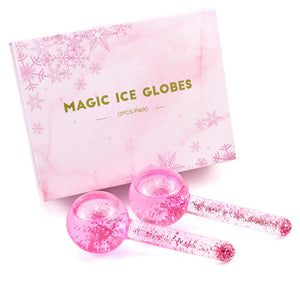Ice Globe Facial Massager - Set of 2 - Pink - Dilly's Collections - Hair Beauty and Lifestyle Products Australia