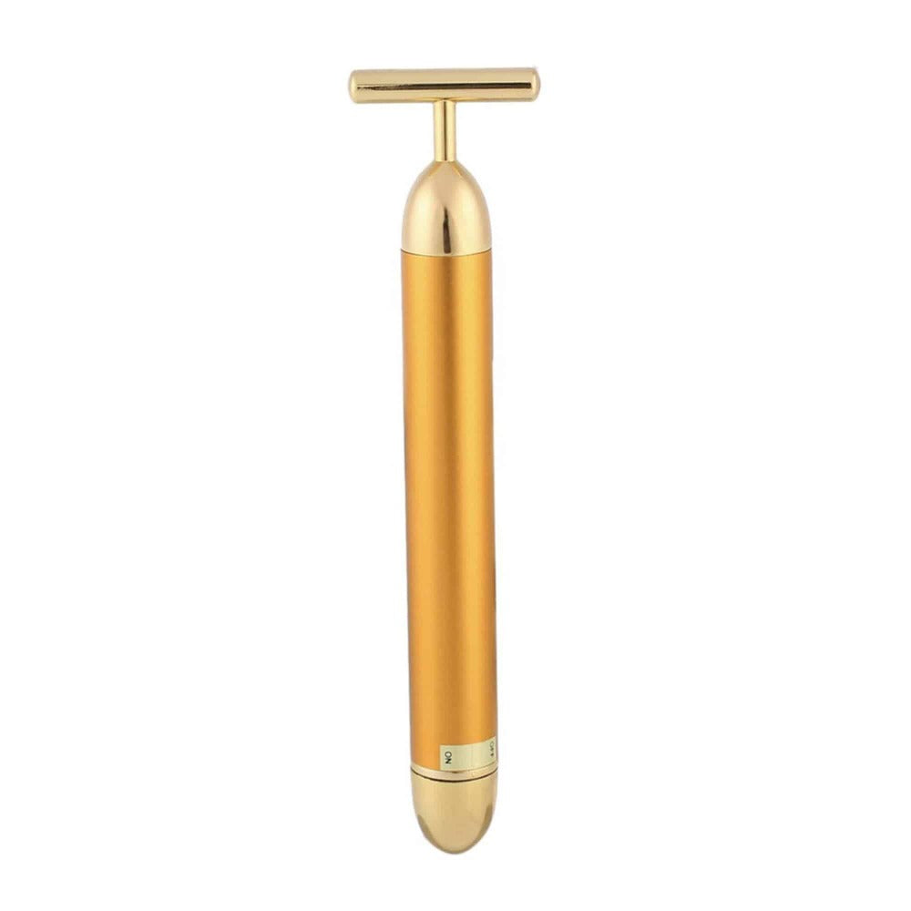 T Shape Facial Roller - Gold - Battery operated - Dilly's Collections -  Hair Beauty and Lifestyle Products Australia