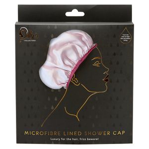 Pink Shower Cap - Microfibre Lined - Dilly's Collections - Hair Beauty and Lifestyle Products Australia