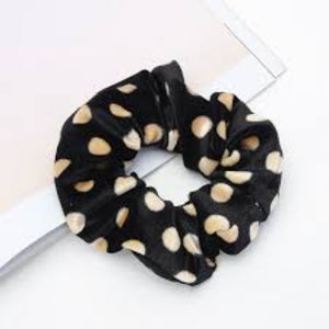 Scrunchies - Dark Velvet Spotty Design - 2 Pack - Dilly's Collections -  Hair Beauty and Lifestyle Products Australia