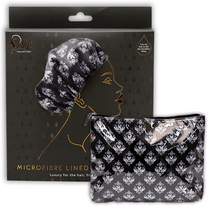 Damask Print Shower Cap and Matching Cosmetic Bag - Dilly's Collections - Hair Beauty and Lifestyle Products Australia