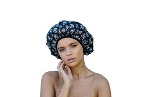 Damask Print Shower Cap and Matching Cosmetic Bag - Dilly's Collections - Hair Beauty and Lifestyle Products Australia