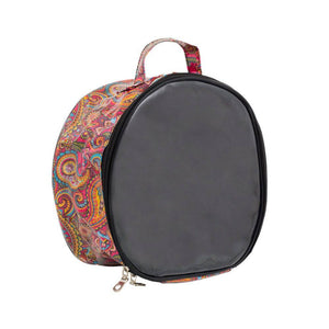 Cosmetic Bag - Large Round  - Retro Print - Dilly's Collections -  Hair Beauty and Lifestyle Products Australia