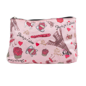 Cosmetic Bag - Medium - Paris Je'Taime Print - Dilly's Collections -  Hair Beauty and Lifestyle Products Australia