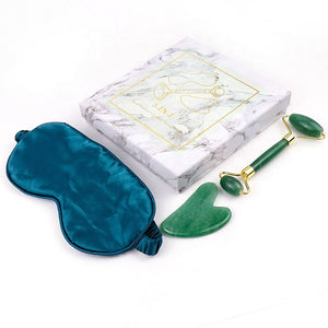 Facial Roller - Adventurine - Gua Sha Set & Silk Eye Mask - Dilly's Collections -  Hair Beauty and Lifestyle Products Australia