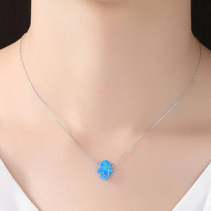 Opal Hamsa Charm 925 Sterling Silver Necklace - Dilly's Collections -  Hair Beauty and Lifestyle Products Australia
