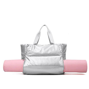 Yoga | Gym Bag - Fit Everything Tote - Silver - Dilly's Collections - Hair Beauty and Lifestyle Products Australia