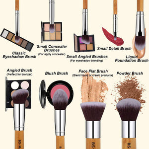 Makeup Brush Set - 11 Brushes - Bamboo - Dilly's Collections -  Hair Beauty and Lifestyle Products Australia