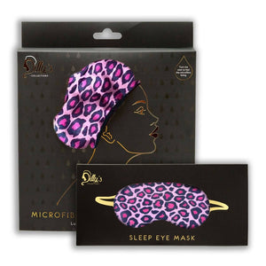 Pink Leopard Print Shower Cap and Eye Mask - Dilly's Collections -  Hair Beauty and Lifestyle Products Australia