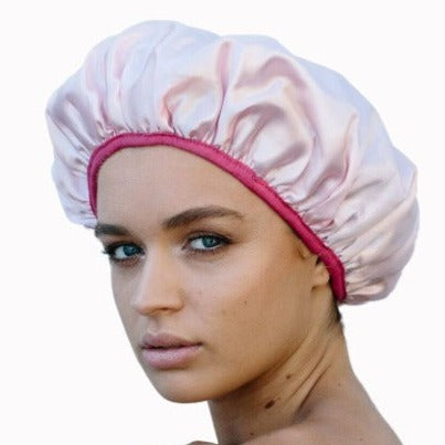 Pink Shower Cap - Microfibre Lined - Dilly's Collections -  Hair Beauty and Lifestyle Products Australia