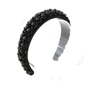 Headband - Black Rhinestones and Pearls - Dilly's Collections - Hair Beauty and Lifestyle Products Australia