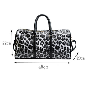 Duffle - Gym Bag - Black Leopard Print - Dilly's Collections - Hair Beauty and Lifestyle Products Australia