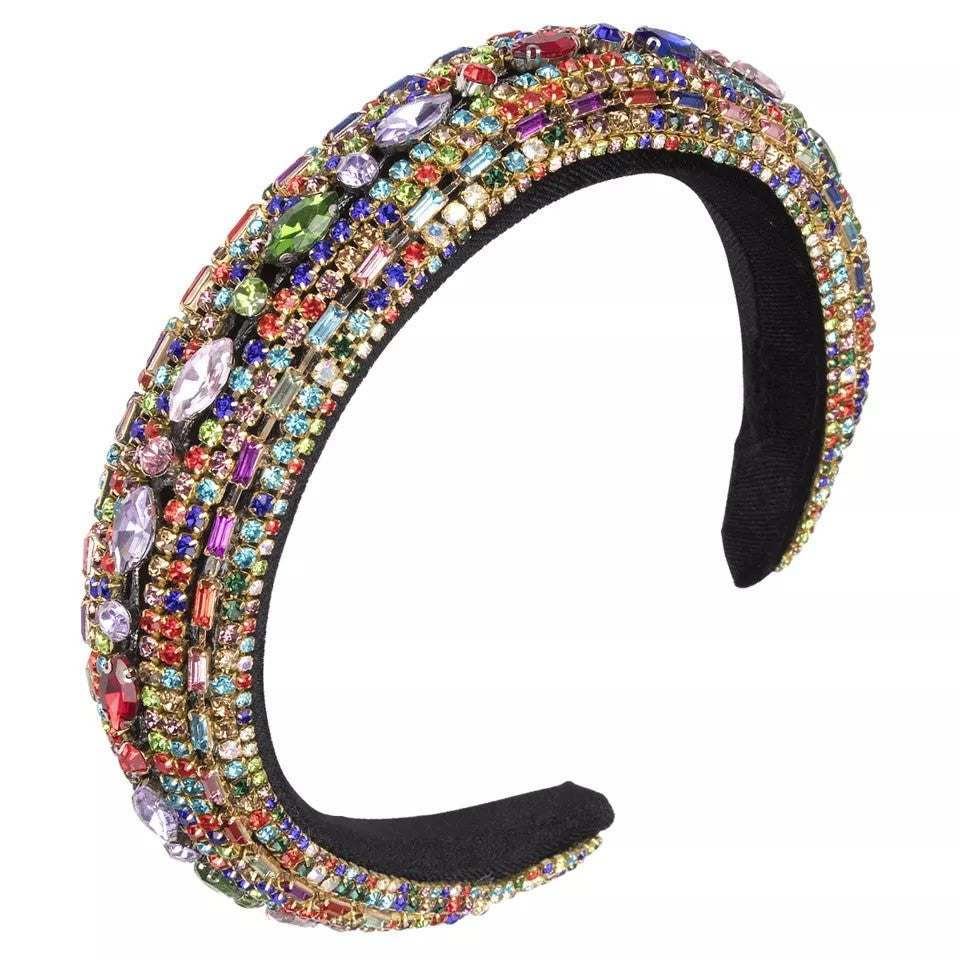 Headband - Rainbow Rhinestone - Dilly's Collections -  Hair Beauty and Lifestyle Products Australia