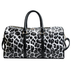 Duffle - Gym Bag - Black Leopard Print - Dilly's Collections - Hair Beauty and Lifestyle Products Australia