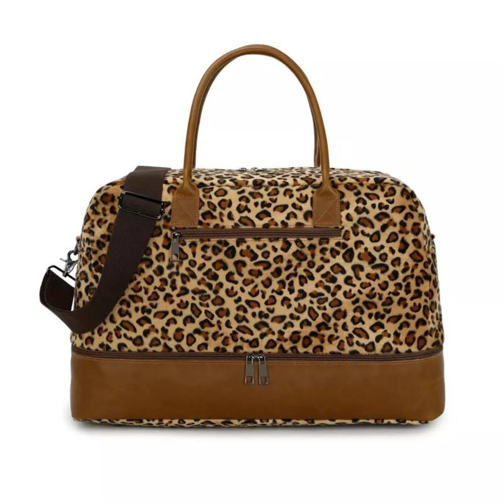 Travel Bag - Weekender - Cabin Luggage - Leopard Print - Dilly's Collections - Hair Beauty and Lifestyle Products Australia