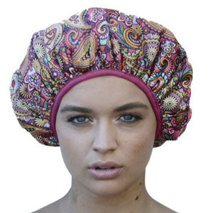 Retro Print Shower Cap - Microfibre Lined - Standard Size - Dilly's Collections -  Hair Beauty and Lifestyle Products Australia