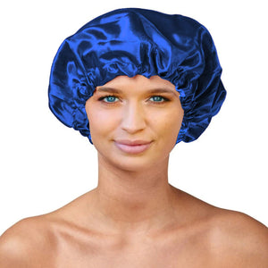 Sleeping Cap - Blue Satin - Dilly's Collections - Hair Beauty and Lifestyle Products Australia