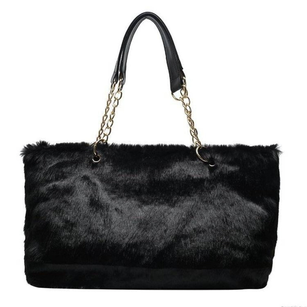 Handbag - Black - Faux Fur - Dilly's Collections - Hair  Beauty and Lifestyle Products Australia