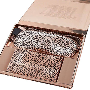Silk Pillowcase and Eye Mask - Leopard Print - 100% Mulberry Silk - Dilly's Collections -  Hair Beauty and Lifestyle Products Australia