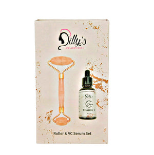 Jade Facial Roller & Vitamin C Serum Set - Dilly's Collections - Hair Beauty and Lifestyle Products Australia