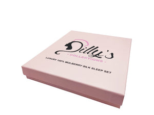 Silk Pillow Sleep Set - Pink - 100% Mulberry Silk - Dilly's Collections -  Hair Beauty and Lifestyle Products Australia
